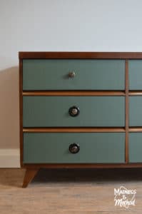 two tone paint and stain dresser