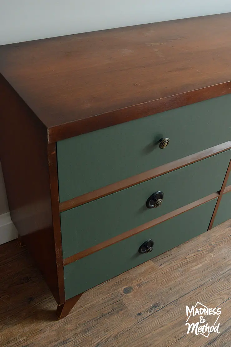dresser with painted drawers