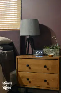nightstands in bedroom