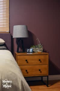 burgundy master bedroom