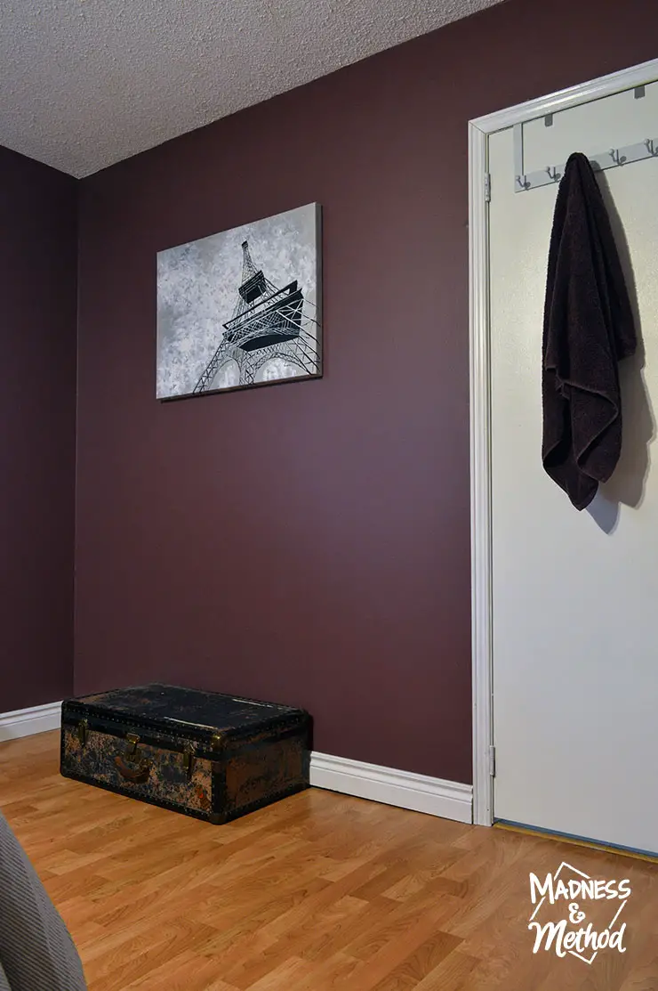 dark purple walls in master bedroom