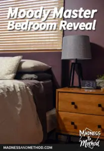 moody master bedroom reveal