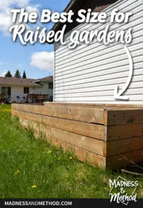 the best size for raised gardens