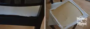 removing fabric cover from chairs