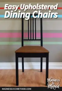 easy upholstered dining chair DIY