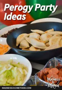 perogy party ideas graphic