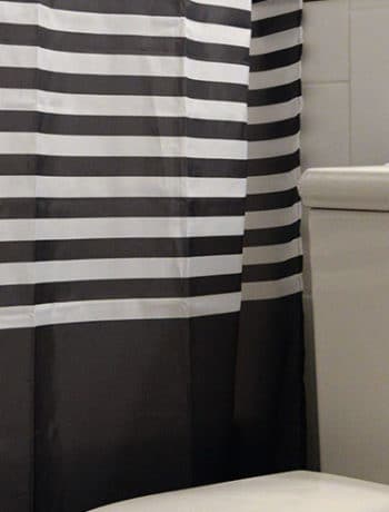 striped bathroom curtain