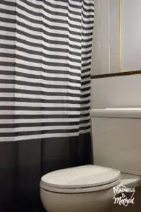 striped bathroom curtain