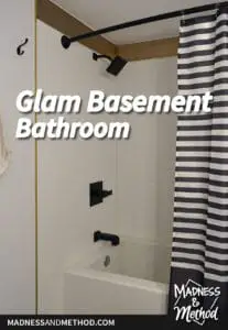 glam basement bathroom reveal
