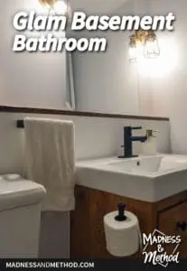 glam basement bathroom