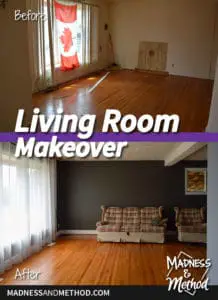 living room makeover before after