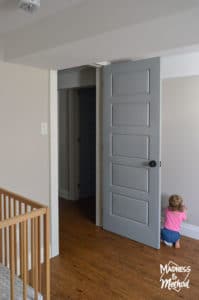 blue gray paneled doors