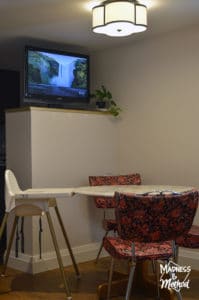 basement dining area