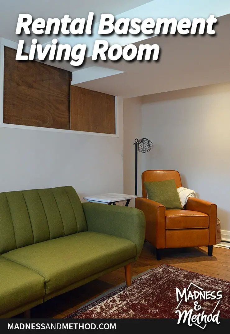 rental basement living room progress