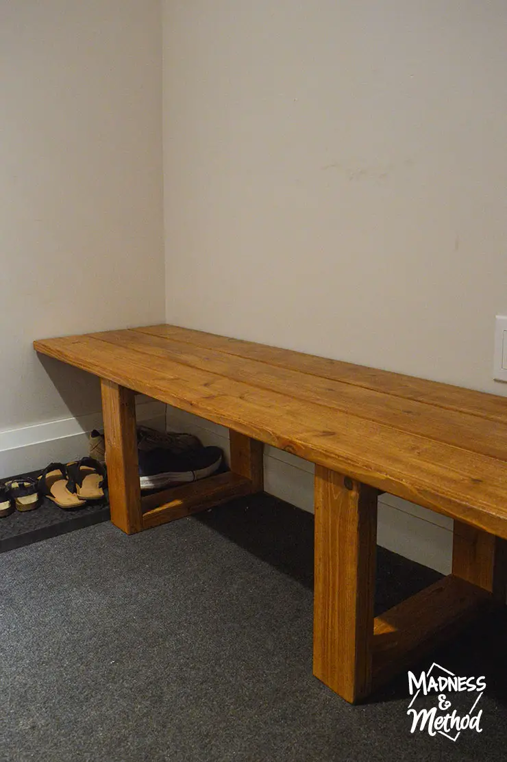 simple mudroom bench