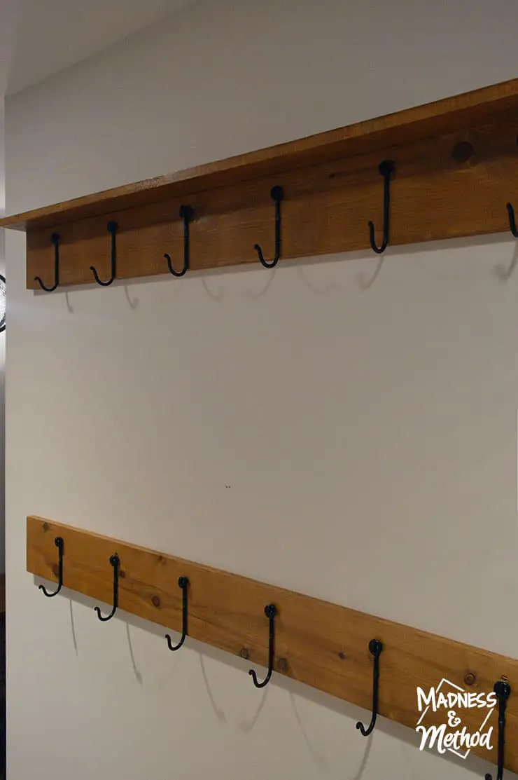 mudroom hooks and shelf