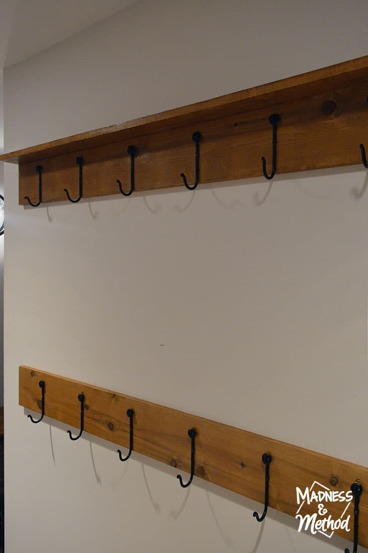 mudroom hooks and shelf