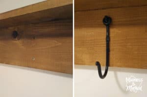 mudroom hook installation