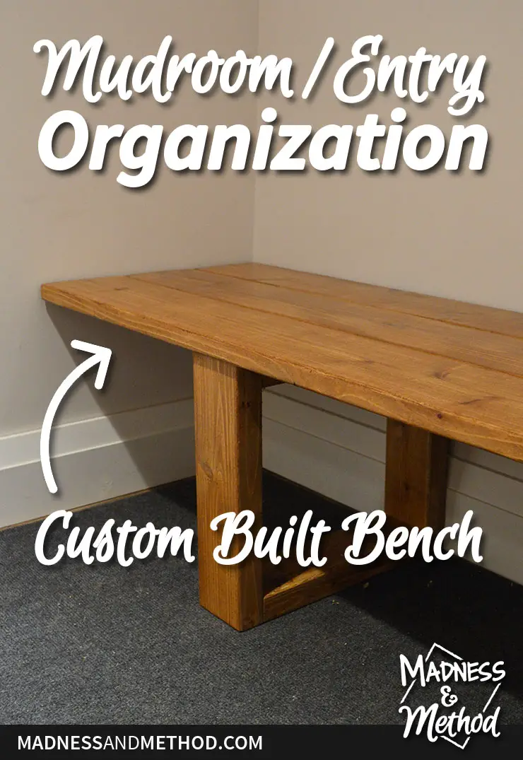 mudroom custom built bench