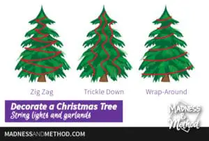 how to decorate a tree with garland