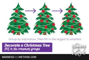 how to place ornaments on christmas tree