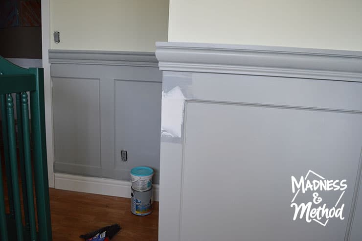 painting gray wainscoting