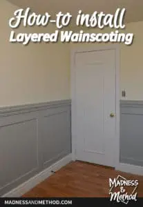 installing layered wainscoting