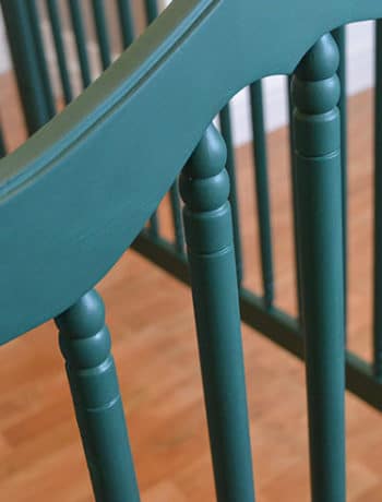 painting dark teal crib