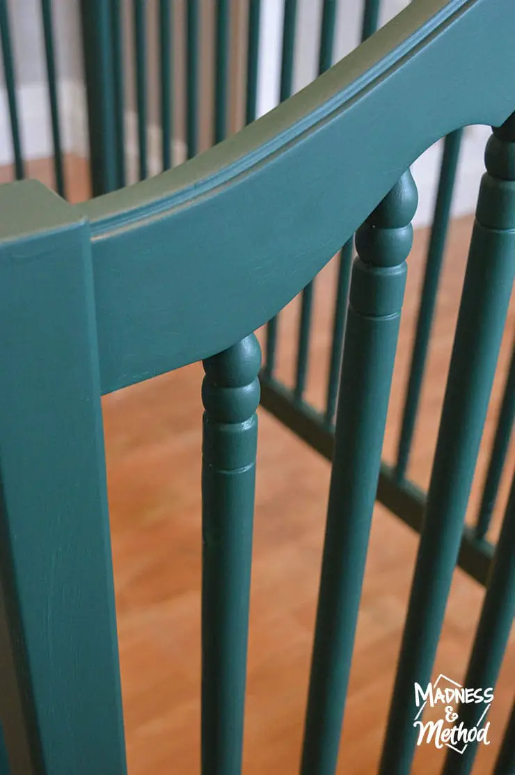 dark teal crib