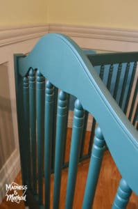 dark teal crib