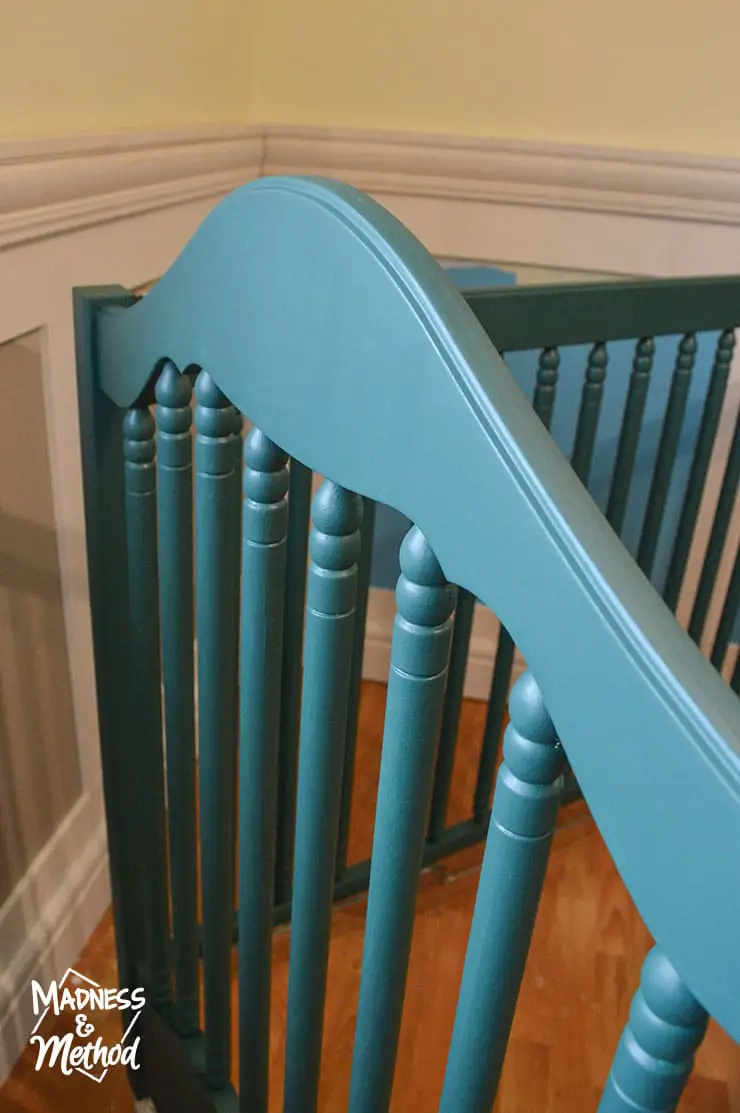 dark teal crib