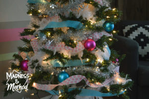 blue and pink decor