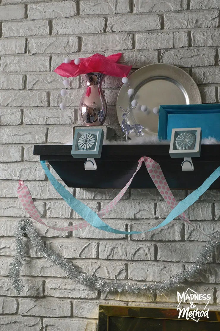 bright mantel decor