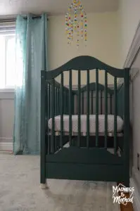nursery crib setup