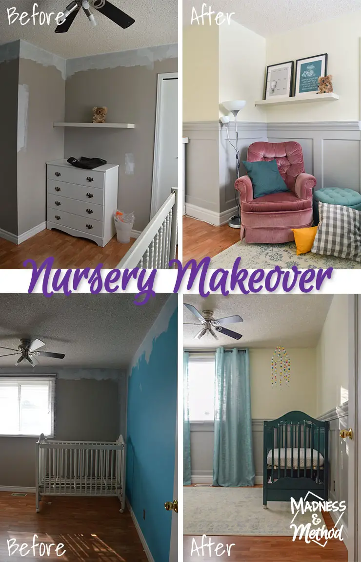 nursery makeover before and after