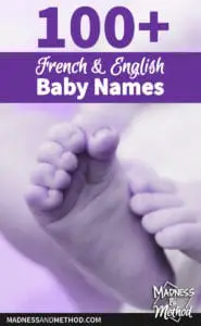 over 100 french and english baby names