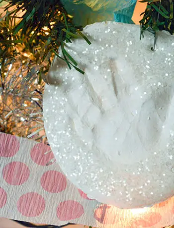 air dry clay handprint ornament