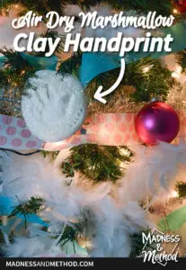 air dry marshmallow clay handprint