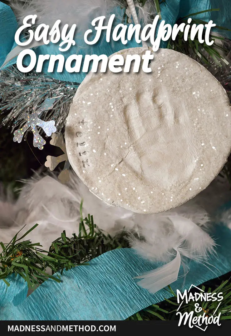 air dry clay handprint ornament