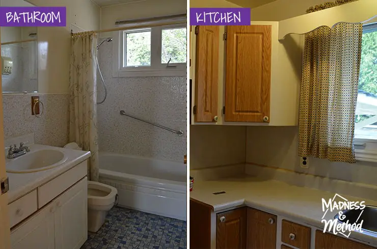 rental renovation tour bath kitchen