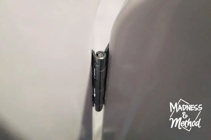 correct hinge placement on dryer door