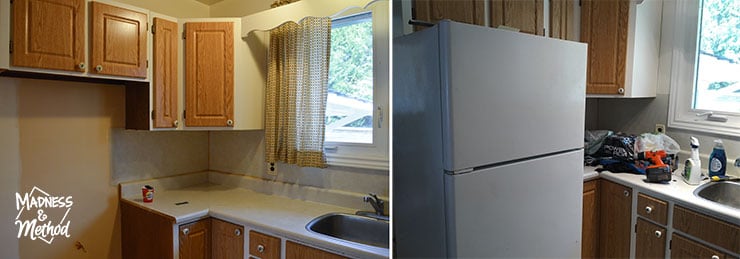 fridge area before and after