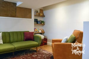 basement apartment living room