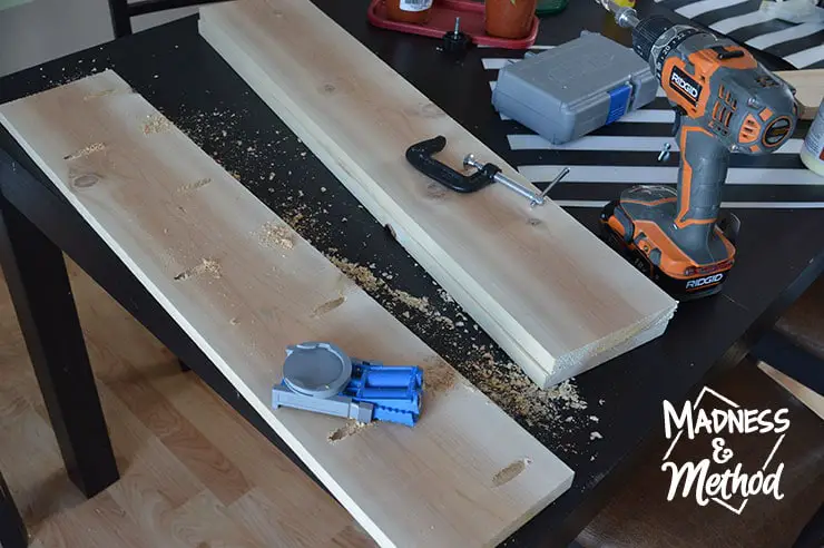 building shelves with kreg jig