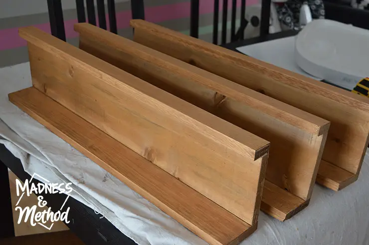 staining shelves