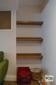 three shelves