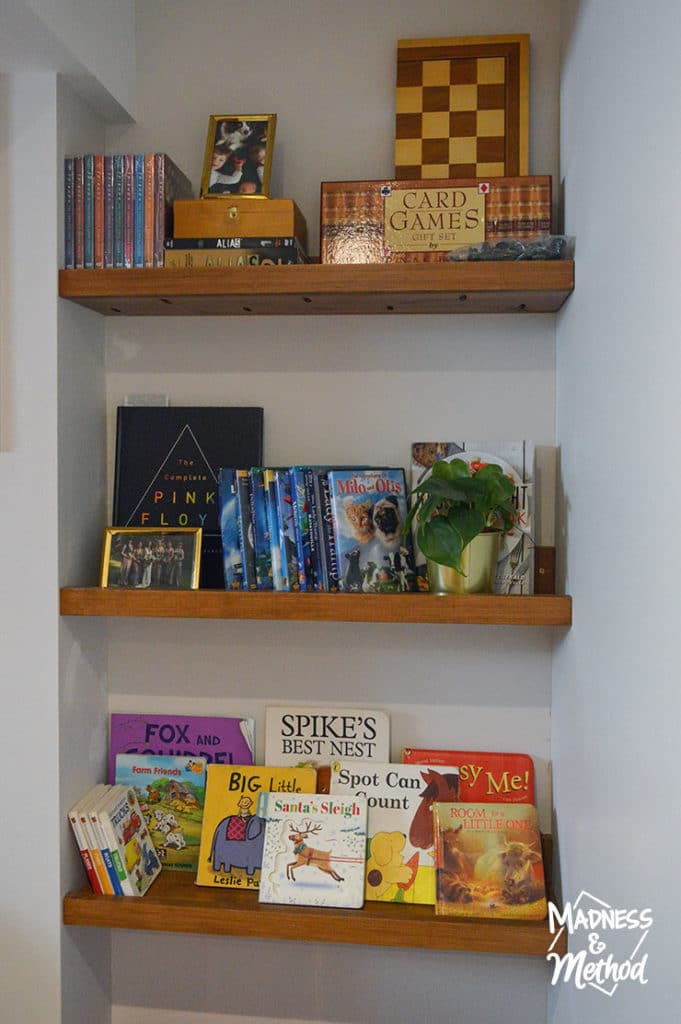 Our (Renter &) FamilyFriendly Shelves Madness & Method