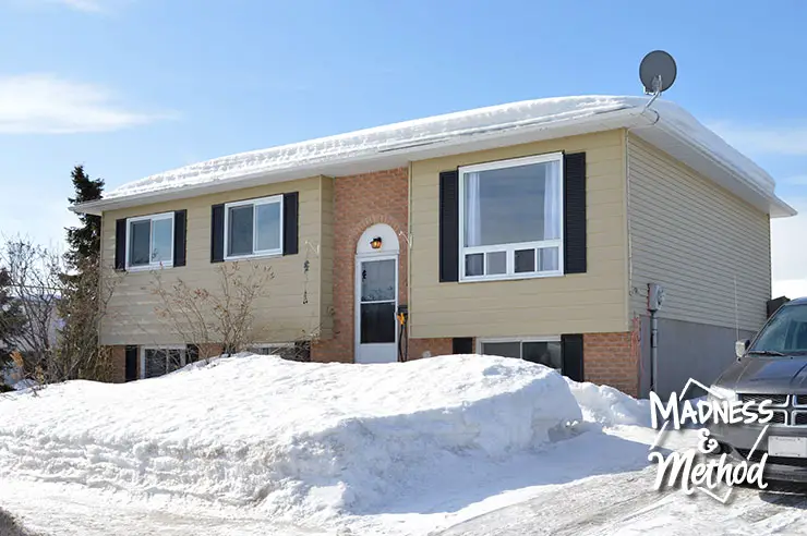 beige raised ranch exterior