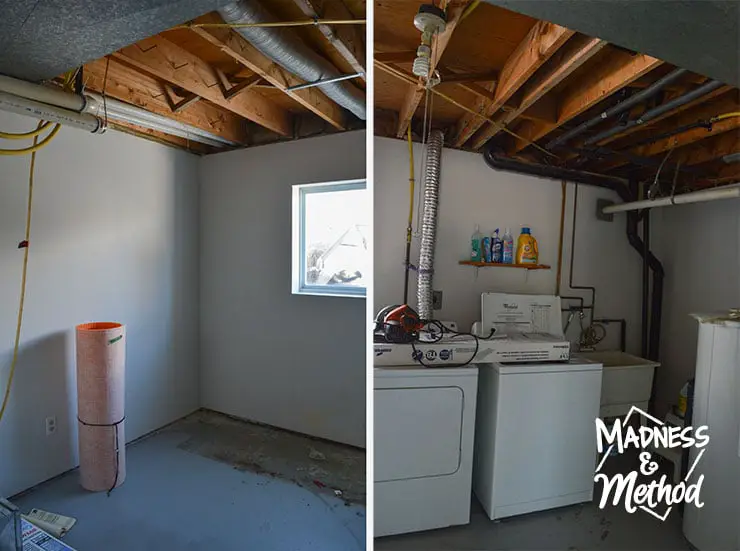 basement laundry room