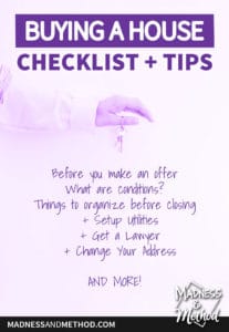 checklist before buying a house